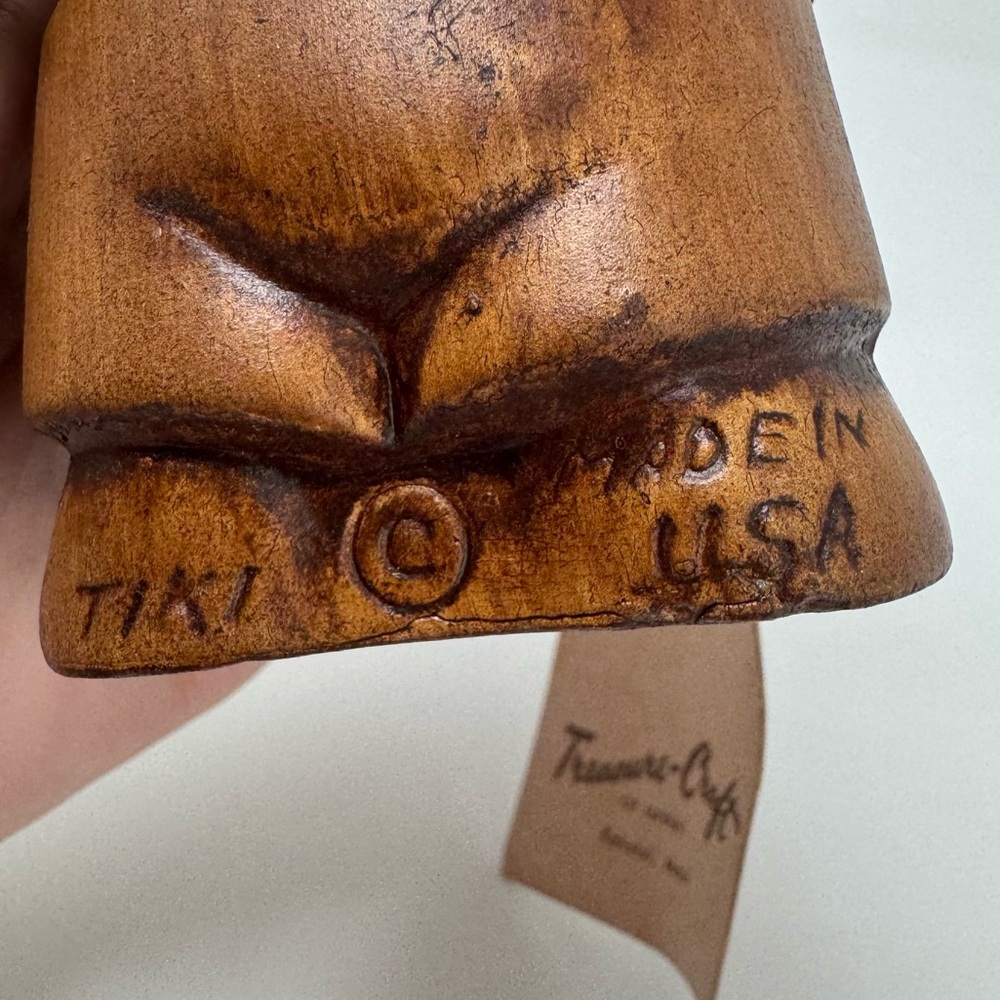 Vintage Hawaiian TIKI Man and Woman Salt Pepper Shaker Set Made in USA - Picture 5 of 15